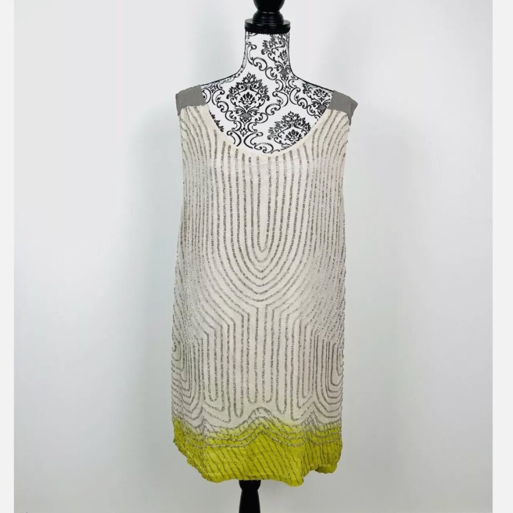 ASOS Vest Dress Ombre Drop Arm Hole Delicate Sequins Midi Party Cocktail